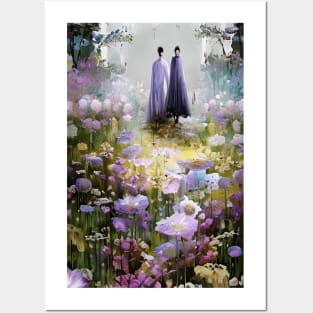 Two ladies in the garden Posters and Art